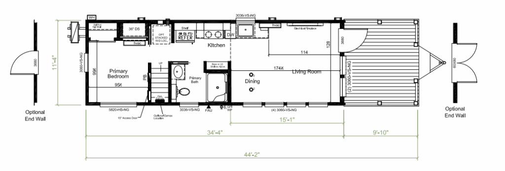 Floor plan for ***AVAILABLE NOW*** THE COLDWATER – $104,850.00 – NOT INCLUDING SALES TAX, TAG, TITLE & DELIVERY FEE