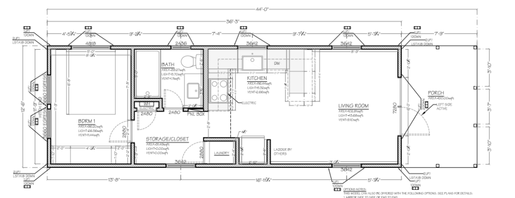 Floor plan for ***MODULAR HOME***THE HARVEST – $164,750.00 NOT INCLUDING DELIVERY & SALES TAX