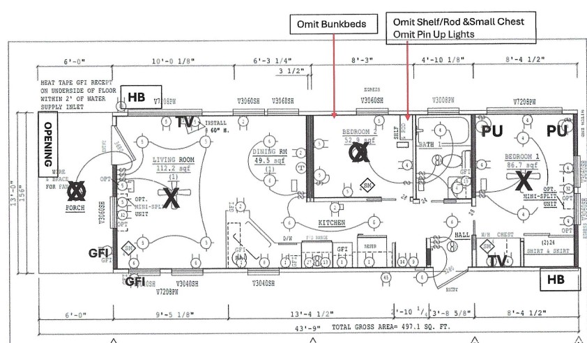 Floor plan for ***HUD CERTIFIED***THE WEDGE – $119,000 NOT INCLUDING: DELIVERY AND SALES TAX
