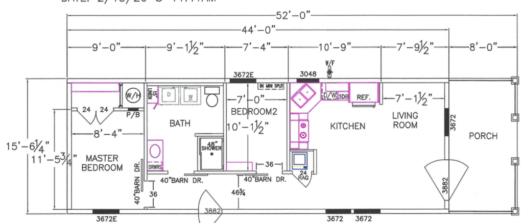 Floor plan for ***HUD CERTIFIED***THE HOSS – $129,000.00 – not including delivery & sales tax